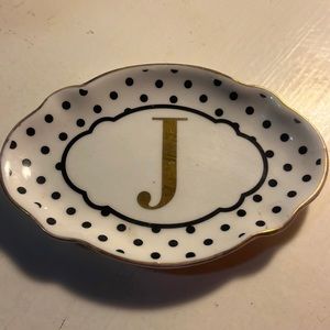 Tri-Coastal Design Letter J jewelry trinket dish